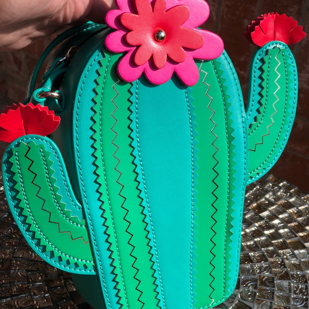 Kate Spade leather cactus crossbody lizard green - Picture 3 of 8